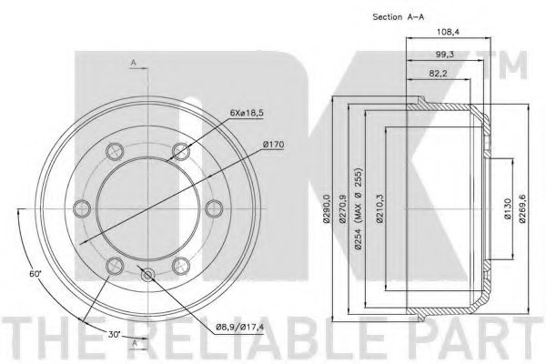 CARBODIES 801437 Brake Drum